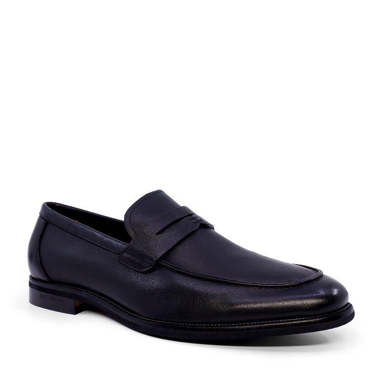 Pantofi loafers bărbați Enzo Bertini negri din piele 1787BP1191N
