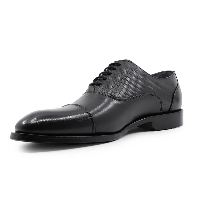 Pantofi oxford bărbați Enzo Bertini negri din piele 3385bp3580n