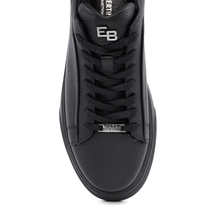 Sneakers bărbați Enzo Bertini negri din piele naturală 2197BP23459N