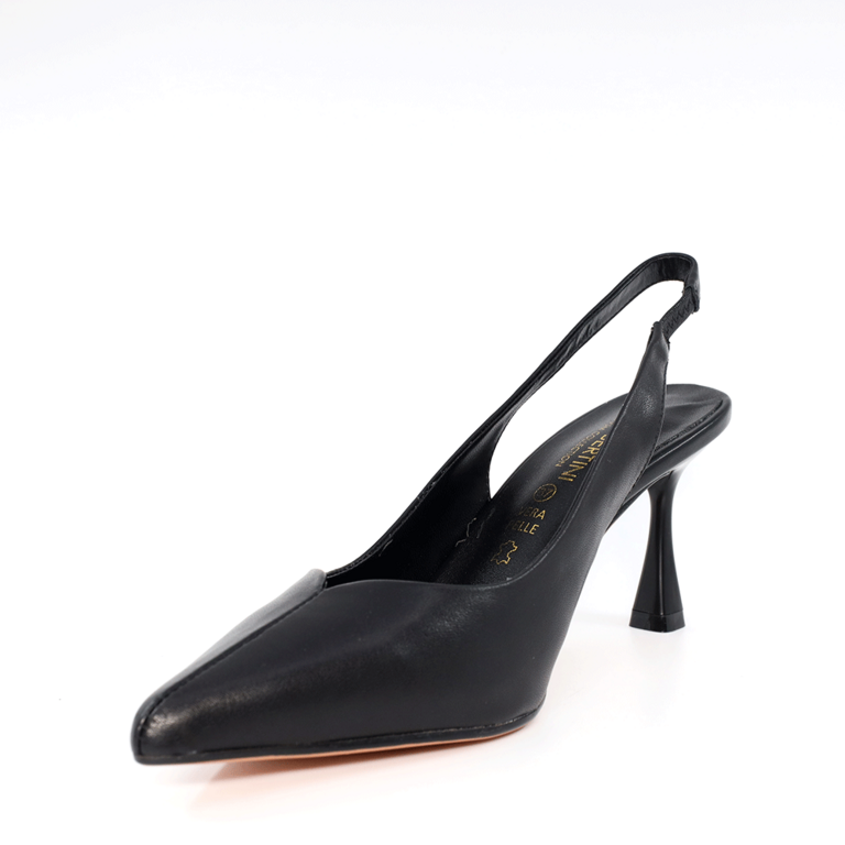 Pantofi decupați femei Enzo Bertini negri cu toc 1125DD2646N