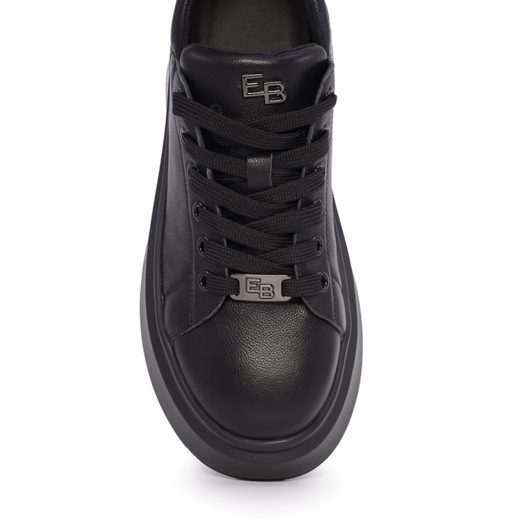 Sneakers femei Enzo Bertini negri din piele 3867DP390N