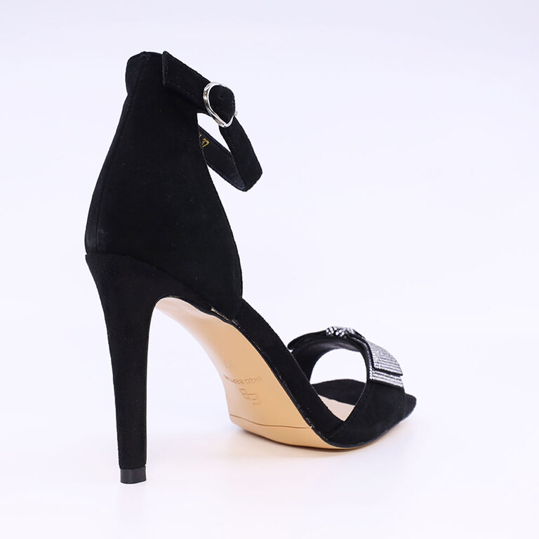 Sandale femei Enzo Bertini negre din velur 1127DS8432VN