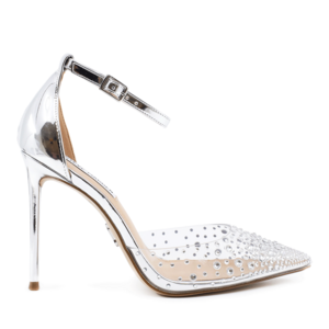 Pantofi tip stiletto femei Steve Madden RAVAGED argintii cu ștrasuri 1466DDRAVAGEDAG